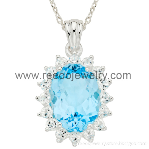 Fancy Waterdrop 925 Sterling Silver Dangle Pendant Fit Chain Necklace Jewelry